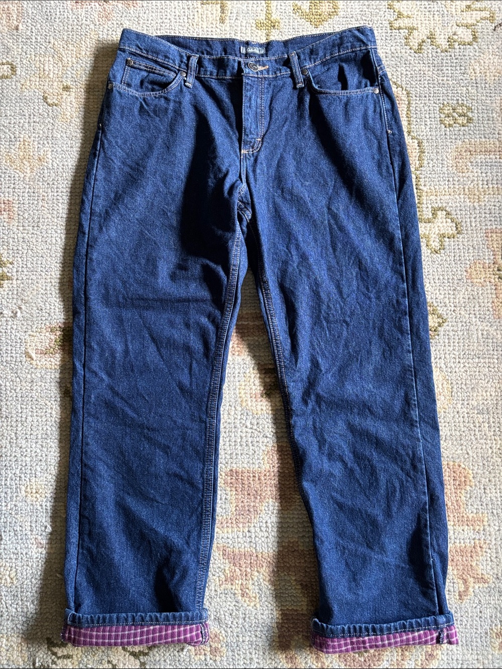 Cabela's Dark Blue Lined Jeans Size 12 Short